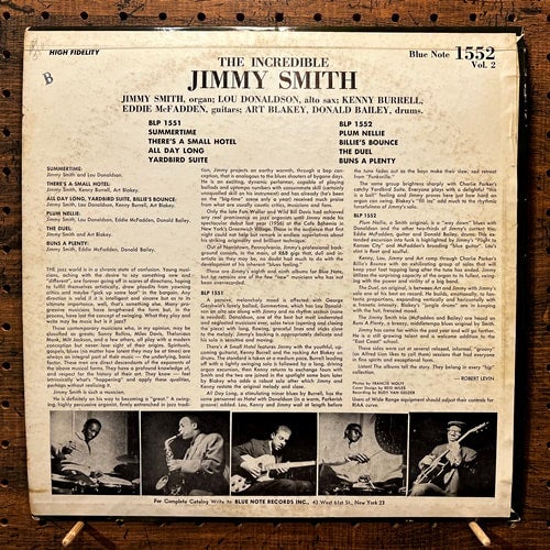 JIMMY SMITH / JIMMY SMITH AT THE ORGAN Vol.2 | BUNJIN